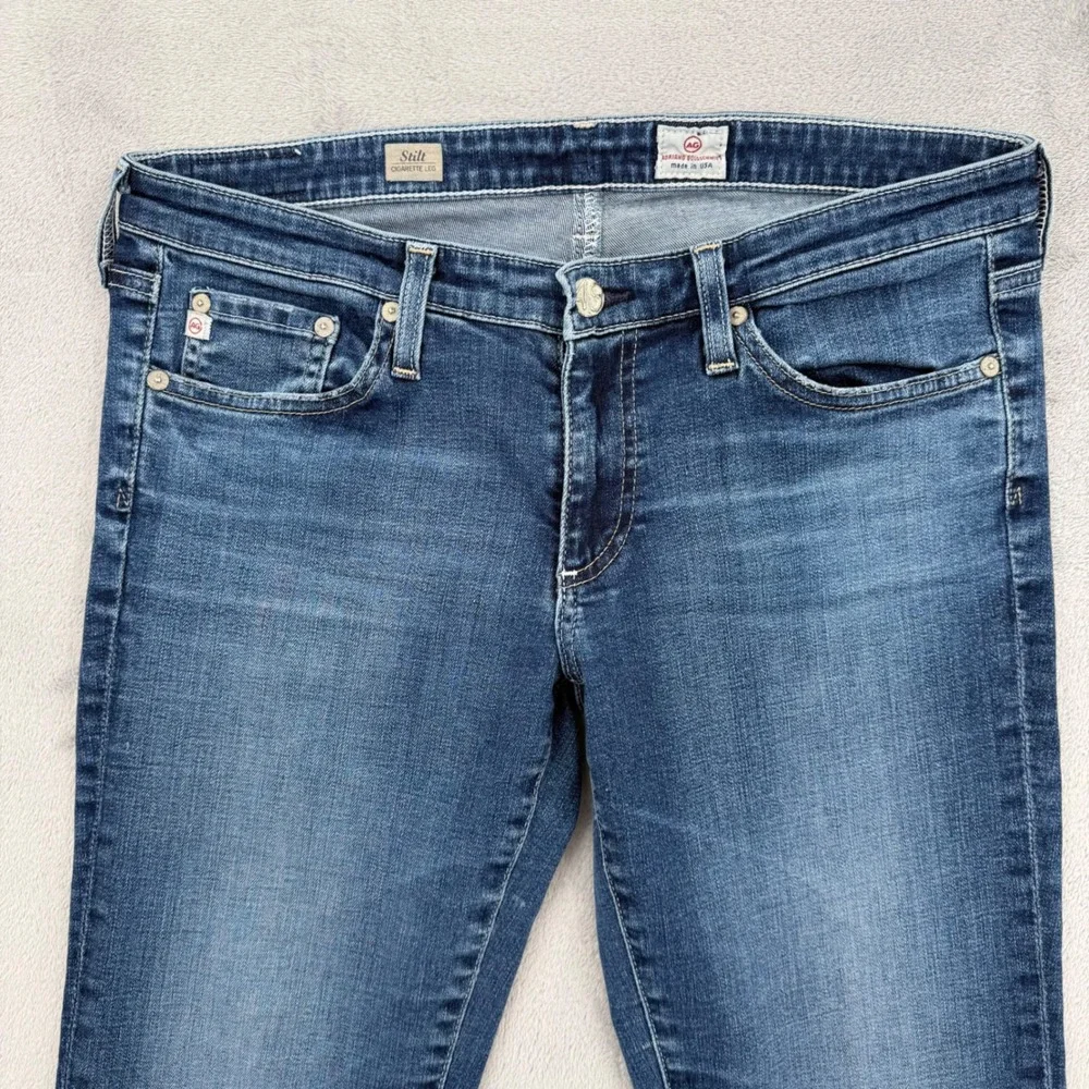 AG Adriano Goldschmied Stilt Cigarette Leg Jeans Blue Women's Size 29R - Picture 9 of 14